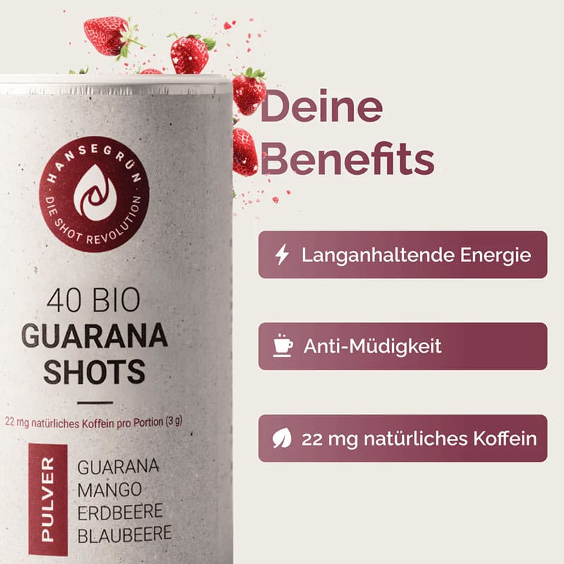 40 BIO Guarana Shots der Marke Hansegrün - shopstartups