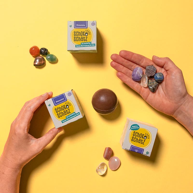 Schokoschatz für Kids mit Edelsteinen - shopstartups