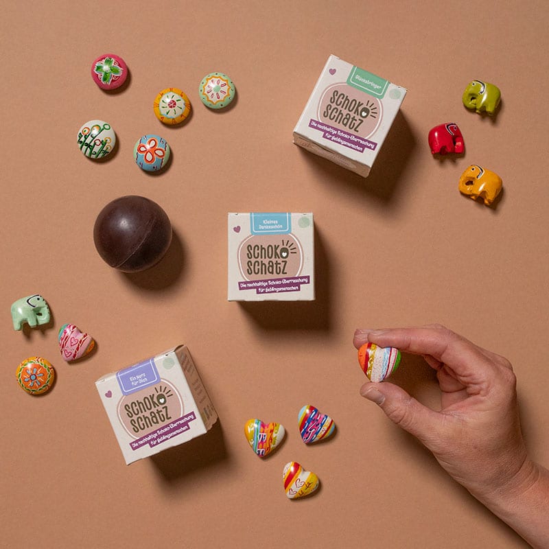 Schokoschatz für Lieblingsmenschen mit bemalten Steinen - shopstartups